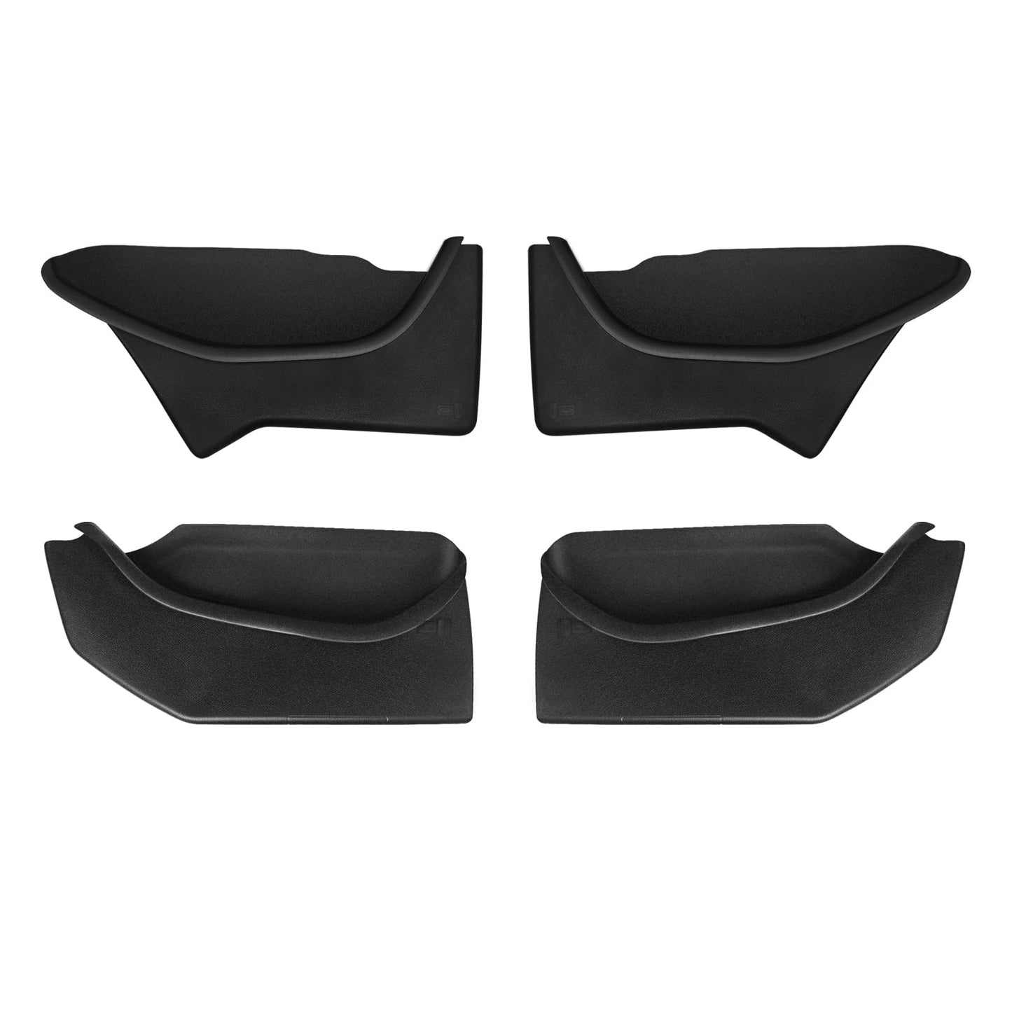 BestEvMod 4PCS Front & Rear Door Side Storage Organizer fit for Rivian R1T/R1S 2025 2026 Gen2 Interior Accessories Inner Door Handle Storage Box Insert Tray ABS Material Anti-Scratch