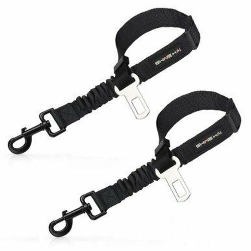 2 Pack Adjustable Dog Harness For Car Seatbelt Connector Restrain
