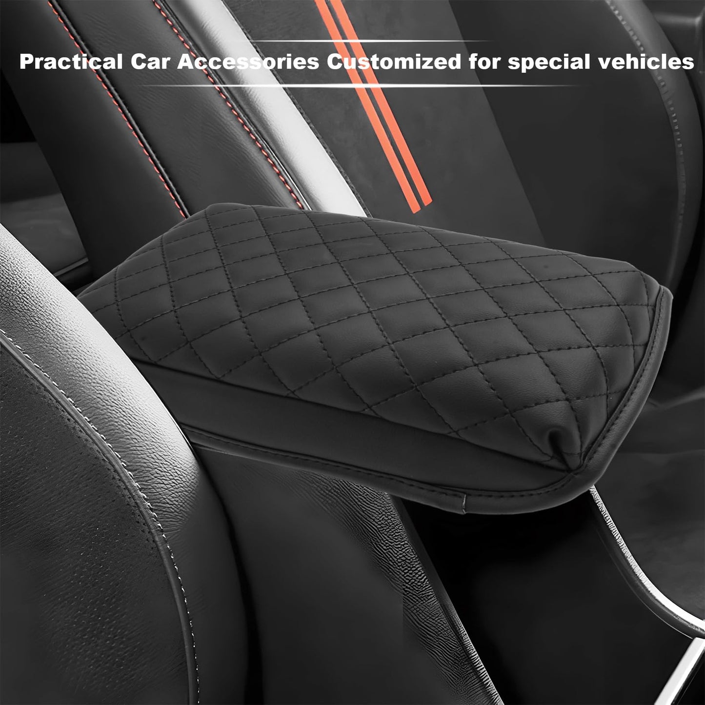 YEE PIN R1T Armrest Cover for Rivian R1T R1S Center Console Armrest Cover, for Rivian Center Cover with Side Pockets, for Rivian Armrest Cover for Rivian Arm Protector R1T R1S Accessories 2022-2025