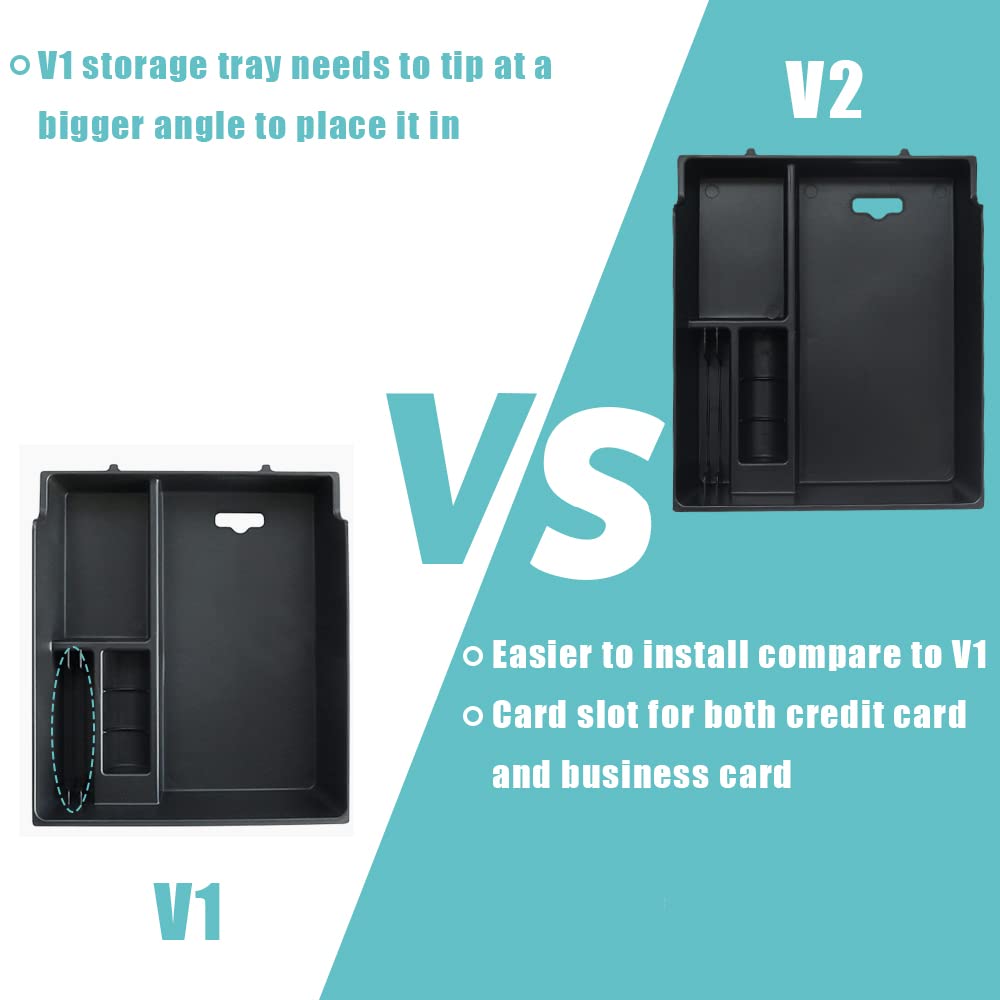 BestEvMod for Rivian R1T & R1S Accessories Center Console Organizer Tray Armrest Storage Box ABS Material with PVC Trim Compatible with Rivian R1T/R1S 2022 2023 2024 2025 2026 Accessories(V2 Yellow)