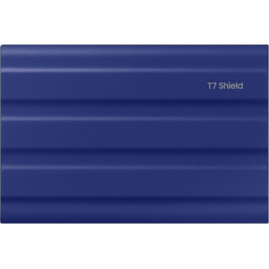 SAMSUNG T7 Shield 2TB, Portable SSD, up-to 1050MB/s, USB 3.2 Gen2, Rugged,IP65 Water & Dust Resistant, for Photographers, Content Creators and Gaming, Extenal Solid State Drive (MU-PE2T0S/AM), Black