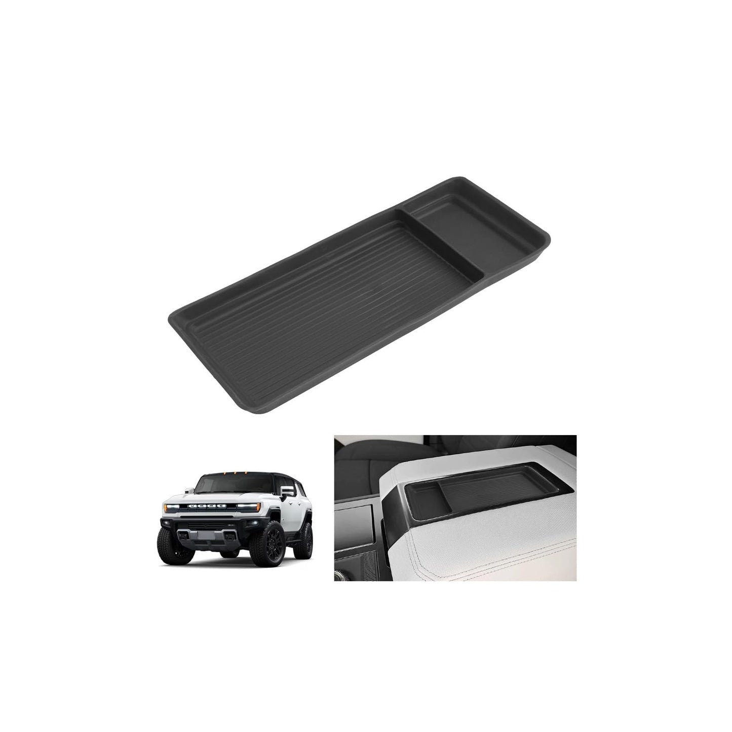 LUWU for 2022-2026 Rivian R1T/R1S Center Console Organizer Rivian Armrest Storage Armrest Organizer Insert Tray Rivian R1T/R1S Lower Console Organizer Storage Tray 2025 2026 Rivian R1T/R1S Accessories