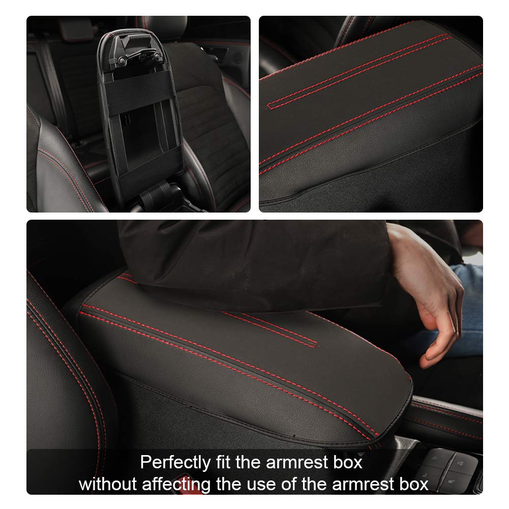 YEE PIN R1T Armrest Cover for Rivian R1T R1S Center Console Armrest Cover, for Rivian Center Cover with Side Pockets, for Rivian Armrest Cover for Rivian Arm Protector R1T R1S Accessories 2022-2025