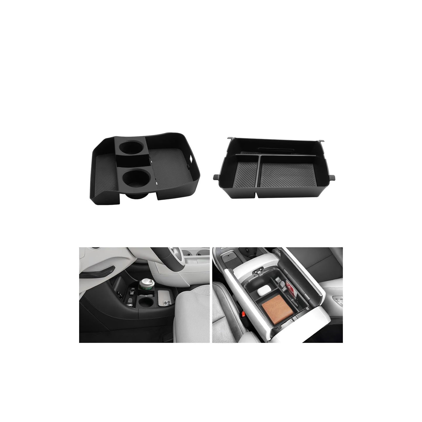 LUWU for 2022-2026 Rivian R1T/R1S Center Console Organizer Rivian Armrest Storage Armrest Organizer Insert Tray Rivian R1T/R1S Lower Console Organizer Storage Tray 2025 2026 Rivian R1T/R1S Accessories