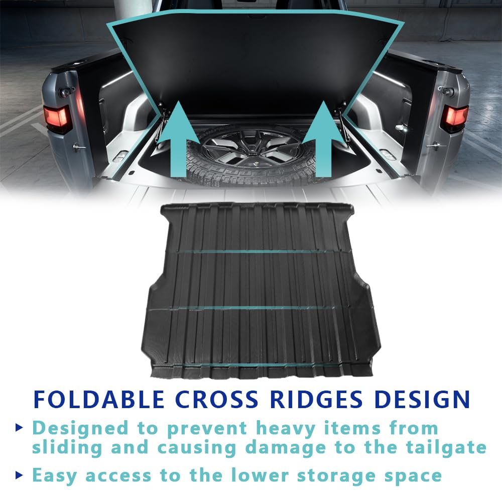 BestEvMod Compatible with Rivian R1S All Weather Cargo Liners Frunk Mat&Floor Liners&Trunk Mat Set Anti-Slip 3D Pattern TPE Waterproof Non-Slip 2022-2024 Accessories (R1S-Frunk+Floor+Trunk)