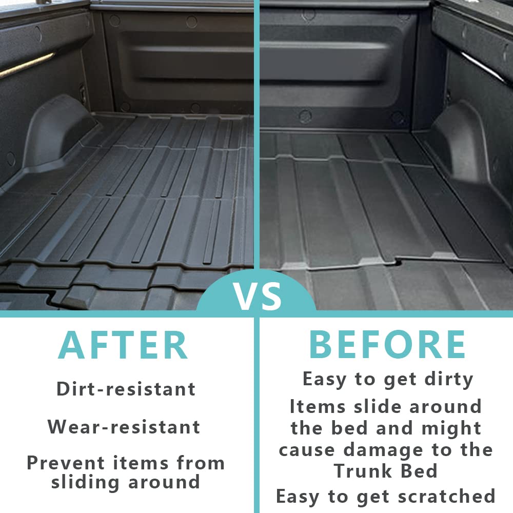 BestEvMod Compatible with Rivian R1S All Weather Cargo Liners Frunk Mat&Floor Liners&Trunk Mat Set Anti-Slip 3D Pattern TPE Waterproof Non-Slip 2022-2024 Accessories (R1S-Frunk+Floor+Trunk)