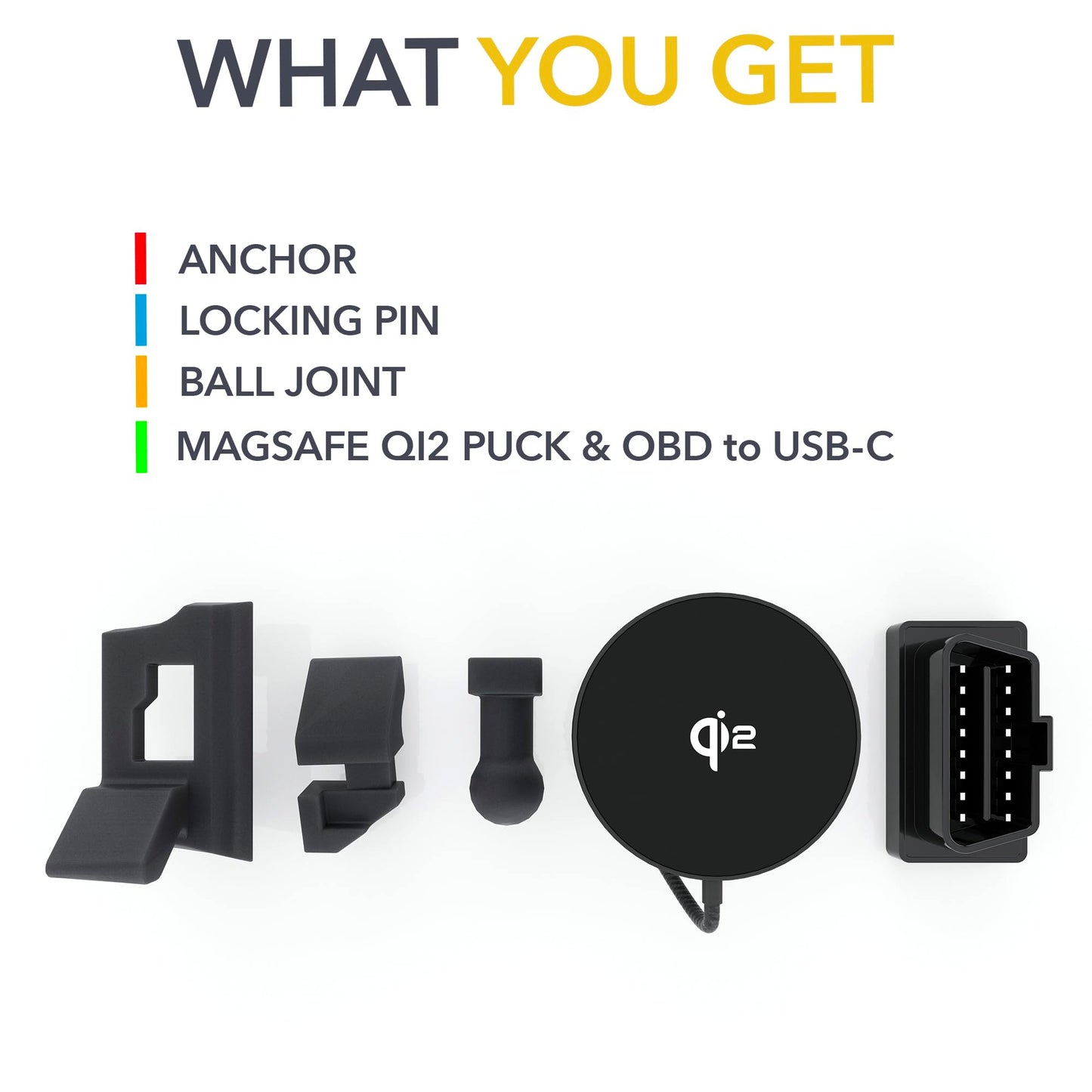 TWRAPS Dashboard Phone Holder (Magnetic Charger) for Rivian R1S & R1T, Compatible with iPhone and Android Cases, No Glue or Screws Anchors on Dash AC Vents, R1 2021-2026 SUV & Truck Accessories