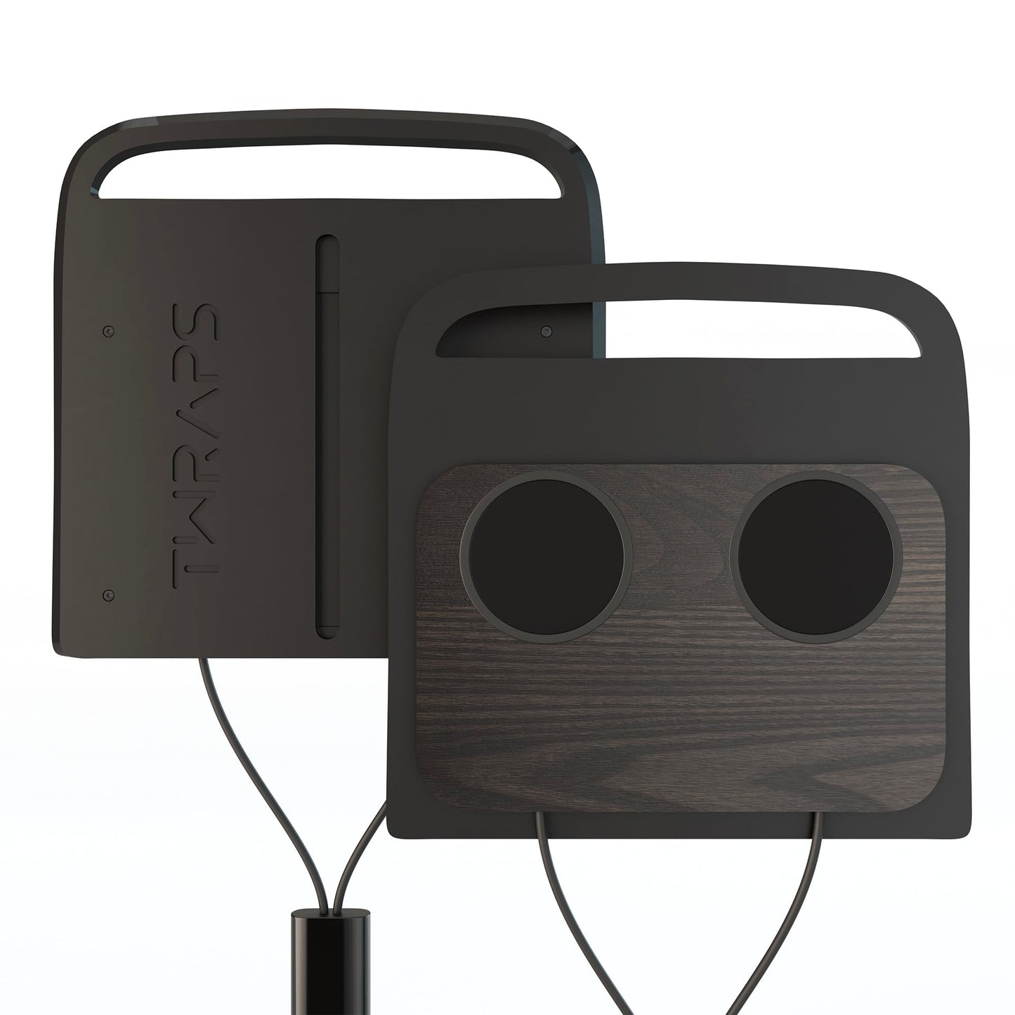 TWRAPS Dual Wireless Phone Charger for Rivian R1S & R1T, Magnetic Charging Pad, Compatible with MagSafe Cases & iPhone 17 Pro Max, 2021-2026 Center Console Mount Dock Accessories (Dark Ashwood Skin)