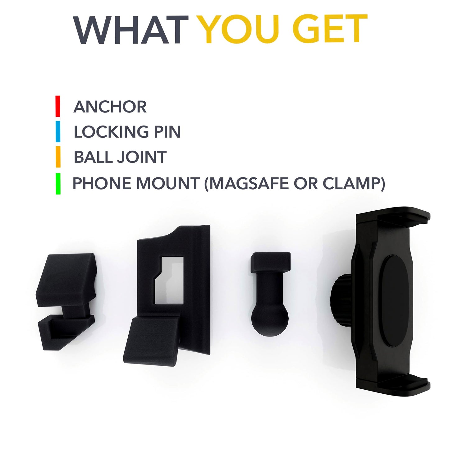 TWRAPS Dashboard Phone Holder (Magnetic Charger) for Rivian R1S & R1T, Compatible with iPhone and Android Cases, No Glue or Screws Anchors on Dash AC Vents, R1 2021-2026 SUV & Truck Accessories