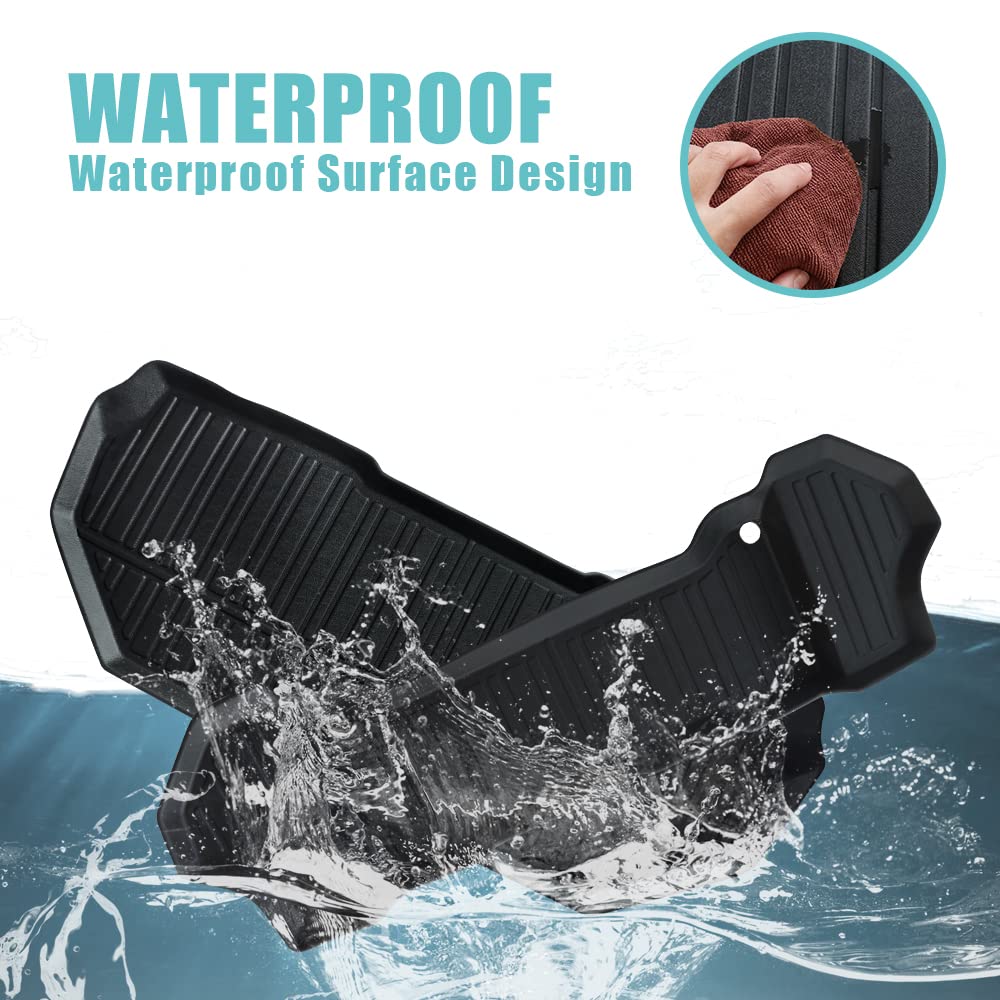 BestEvMod for Rivian R1S All Weather Trunk Mat Protection Accessories, 3D Cargo Liner TPE Material Compatible with Rivian R1S 2022-2025 2026 Interior Accessories