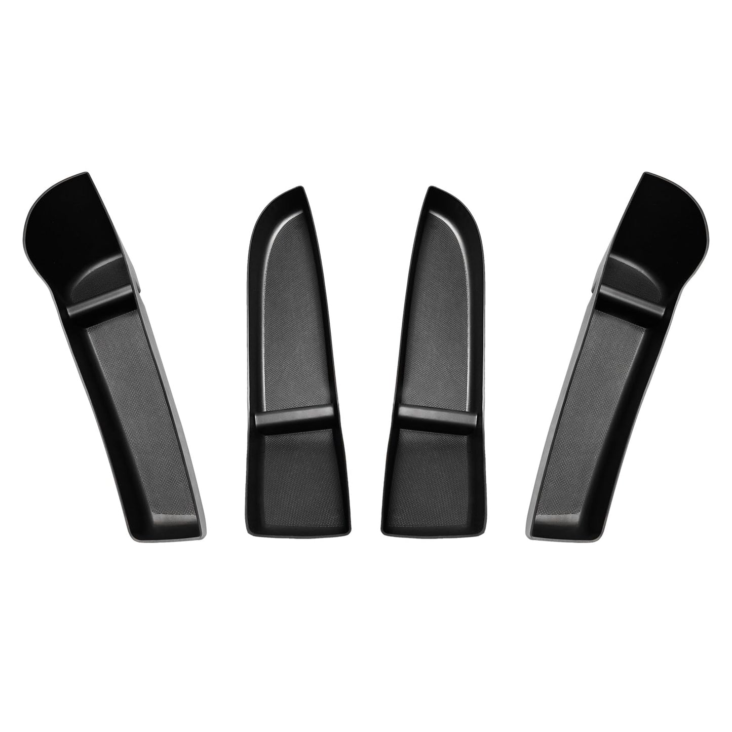 BestEvMod 4PCS Front & Rear Door Side Storage Organizer fit for Rivian R1T/R1S 2025 2026 Gen2 Interior Accessories Inner Door Handle Storage Box Insert Tray ABS Material Anti-Scratch