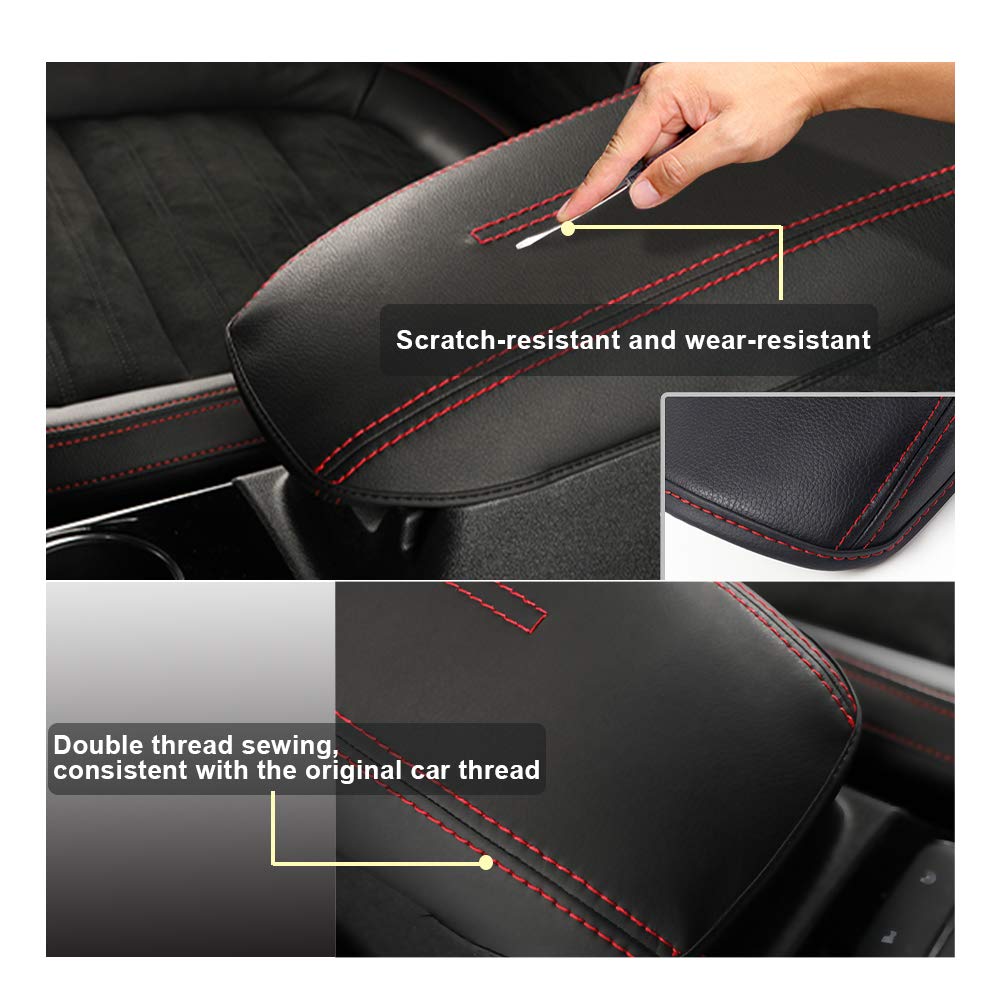 YEE PIN R1T Armrest Cover for Rivian R1T R1S Center Console Armrest Cover, for Rivian Center Cover with Side Pockets, for Rivian Armrest Cover for Rivian Arm Protector R1T R1S Accessories 2022-2025