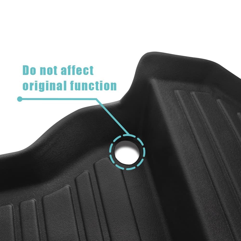 BestEvMod Compatible with Rivian R1S All Weather Cargo Liners Frunk Mat&Floor Liners&Trunk Mat Set Anti-Slip 3D Pattern TPE Waterproof Non-Slip 2022-2024 Accessories (R1S-Frunk+Floor+Trunk)