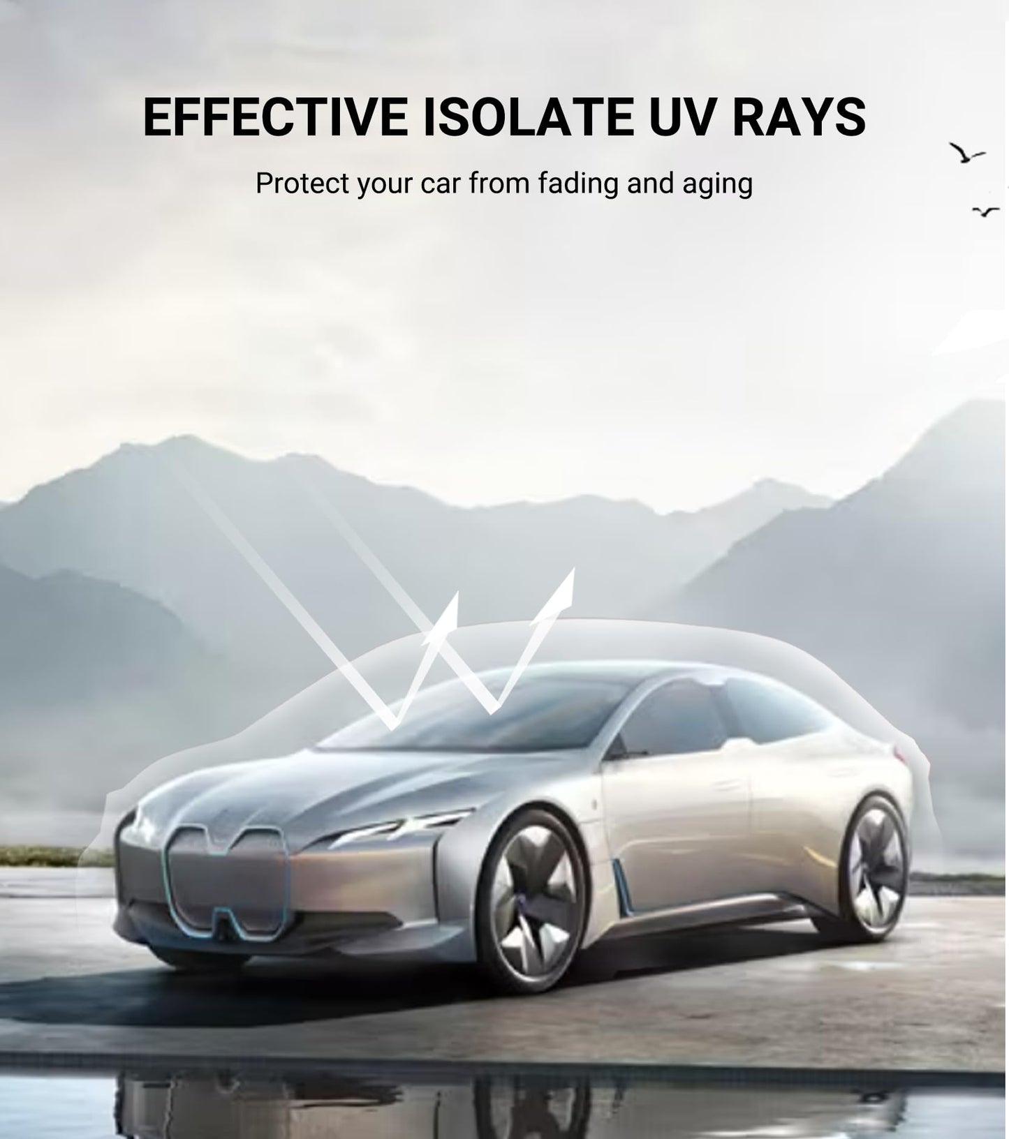 Windshield Sunshade for Rivian R1S/R1T 2022-2024, Custom Front Window Shade - Safeguard