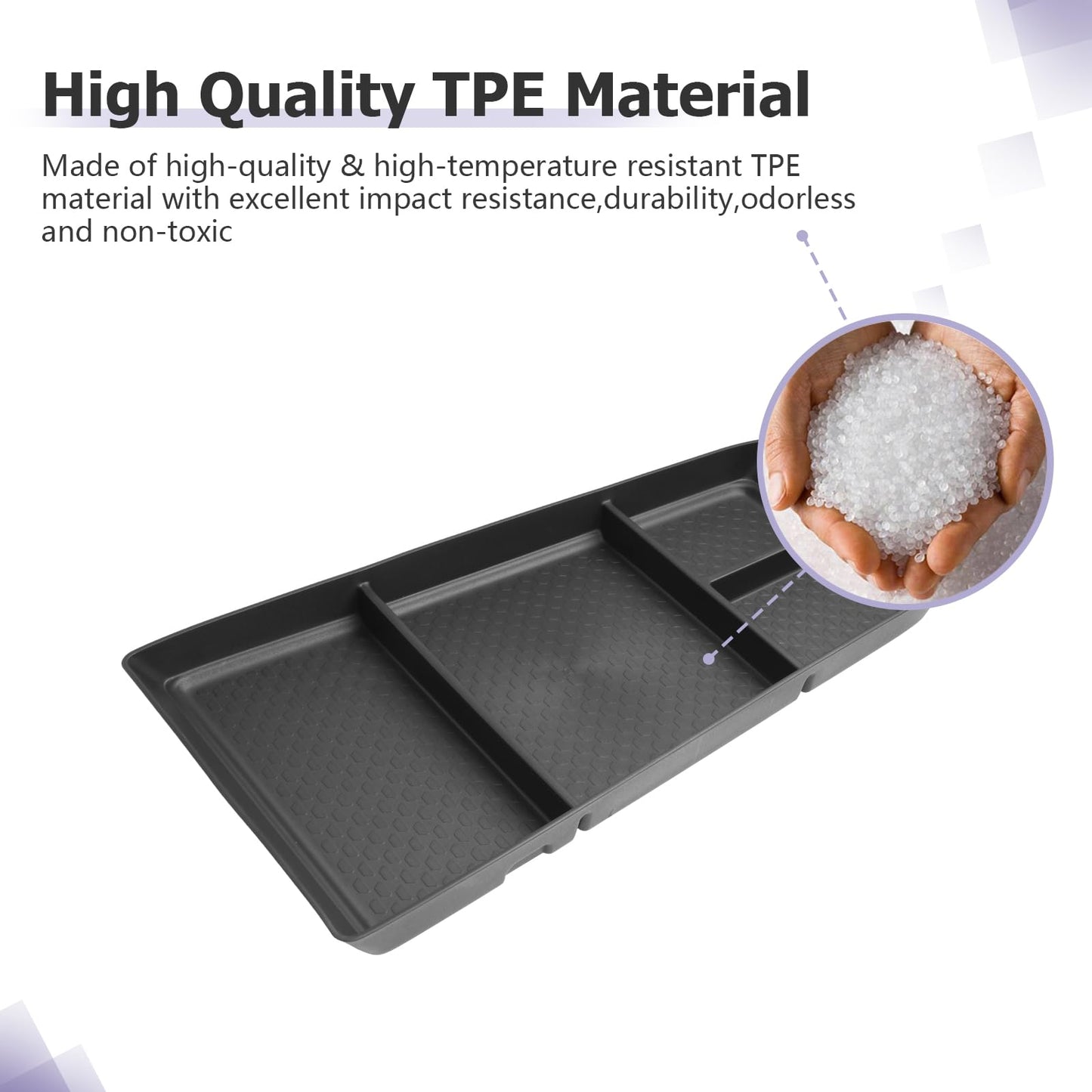 LUWU for 2022-2026 Rivian R1T/R1S Center Console Organizer Rivian Armrest Storage Armrest Organizer Insert Tray Rivian R1T/R1S Lower Console Organizer Storage Tray 2025 2026 Rivian R1T/R1S Accessories