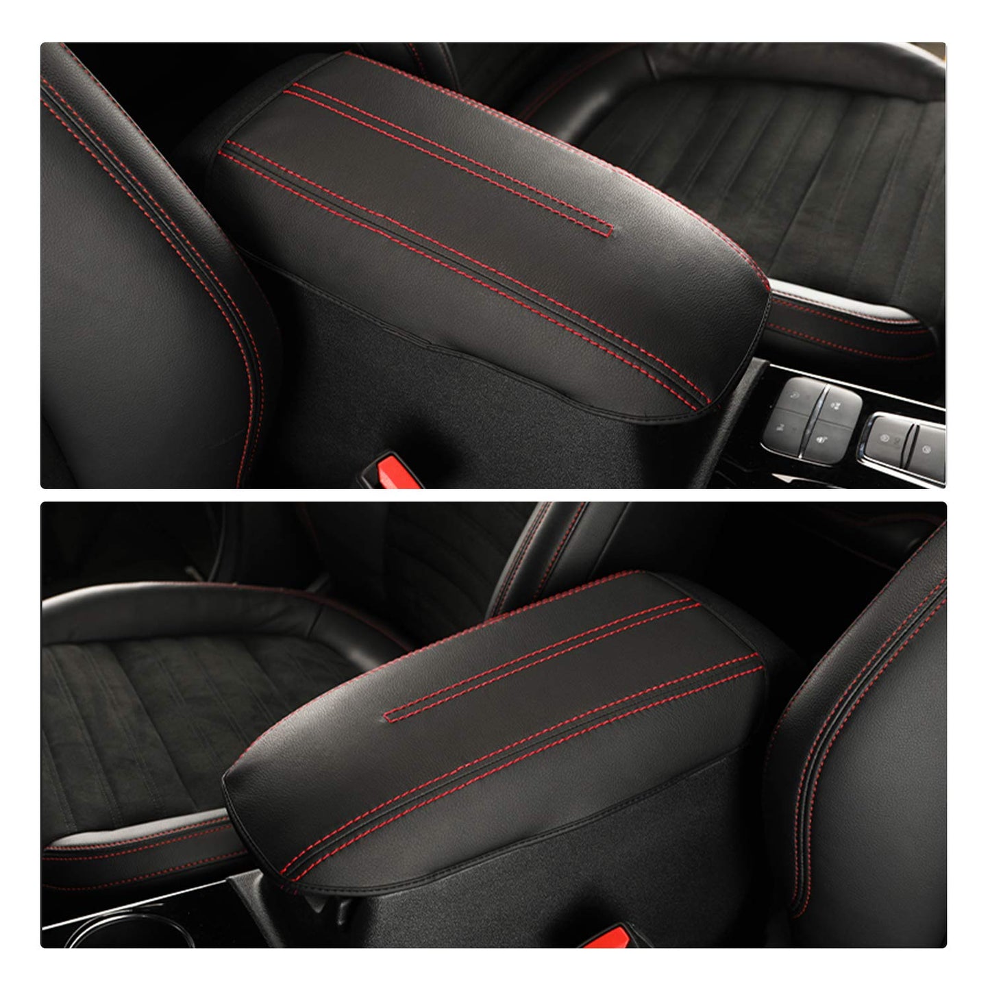 YEE PIN R1T Armrest Cover for Rivian R1T R1S Center Console Armrest Cover, for Rivian Center Cover with Side Pockets, for Rivian Armrest Cover for Rivian Arm Protector R1T R1S Accessories 2022-2025