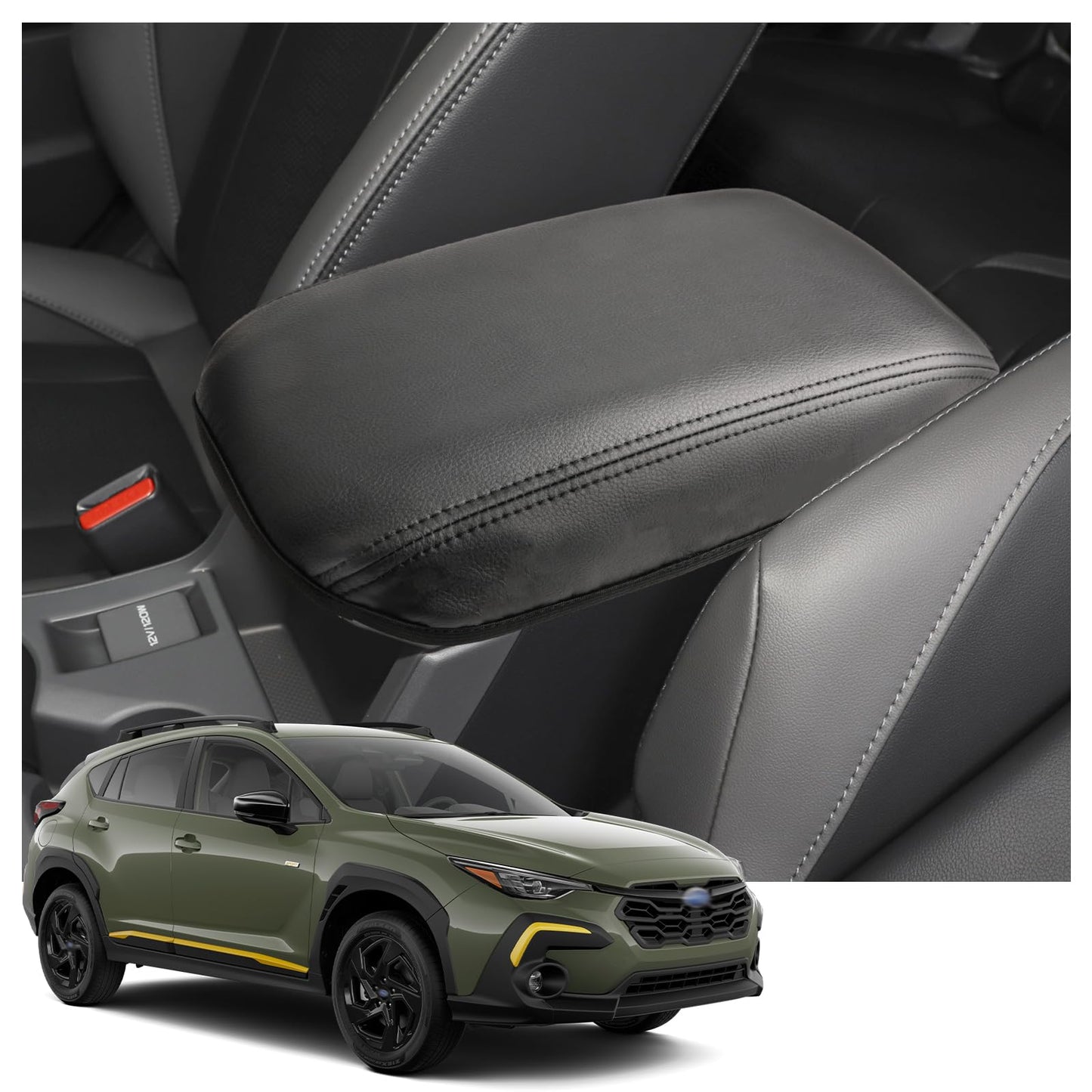 YEE PIN R1T Armrest Cover for Rivian R1T R1S Center Console Armrest Cover, for Rivian Center Cover with Side Pockets, for Rivian Armrest Cover for Rivian Arm Protector R1T R1S Accessories 2022-2025