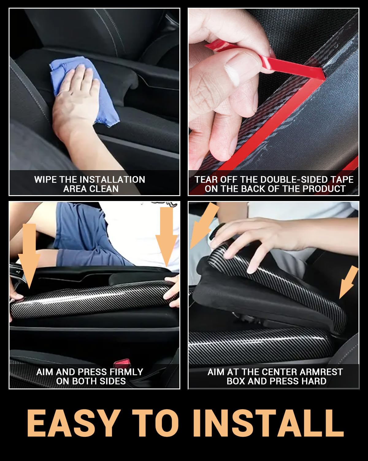 YEE PIN R1T Armrest Cover for Rivian R1T R1S Center Console Armrest Cover, for Rivian Center Cover with Side Pockets, for Rivian Armrest Cover for Rivian Arm Protector R1T R1S Accessories 2022-2025