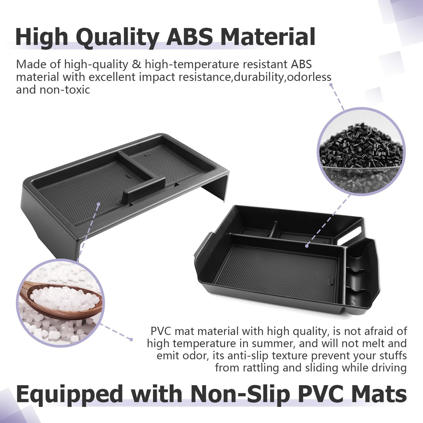 LUWU for 2022-2026 Rivian R1T/R1S Center Console Organizer Rivian Armrest Storage Armrest Organizer Insert Tray Rivian R1T/R1S Lower Console Organizer Storage Tray 2025 2026 Rivian R1T/R1S Accessories