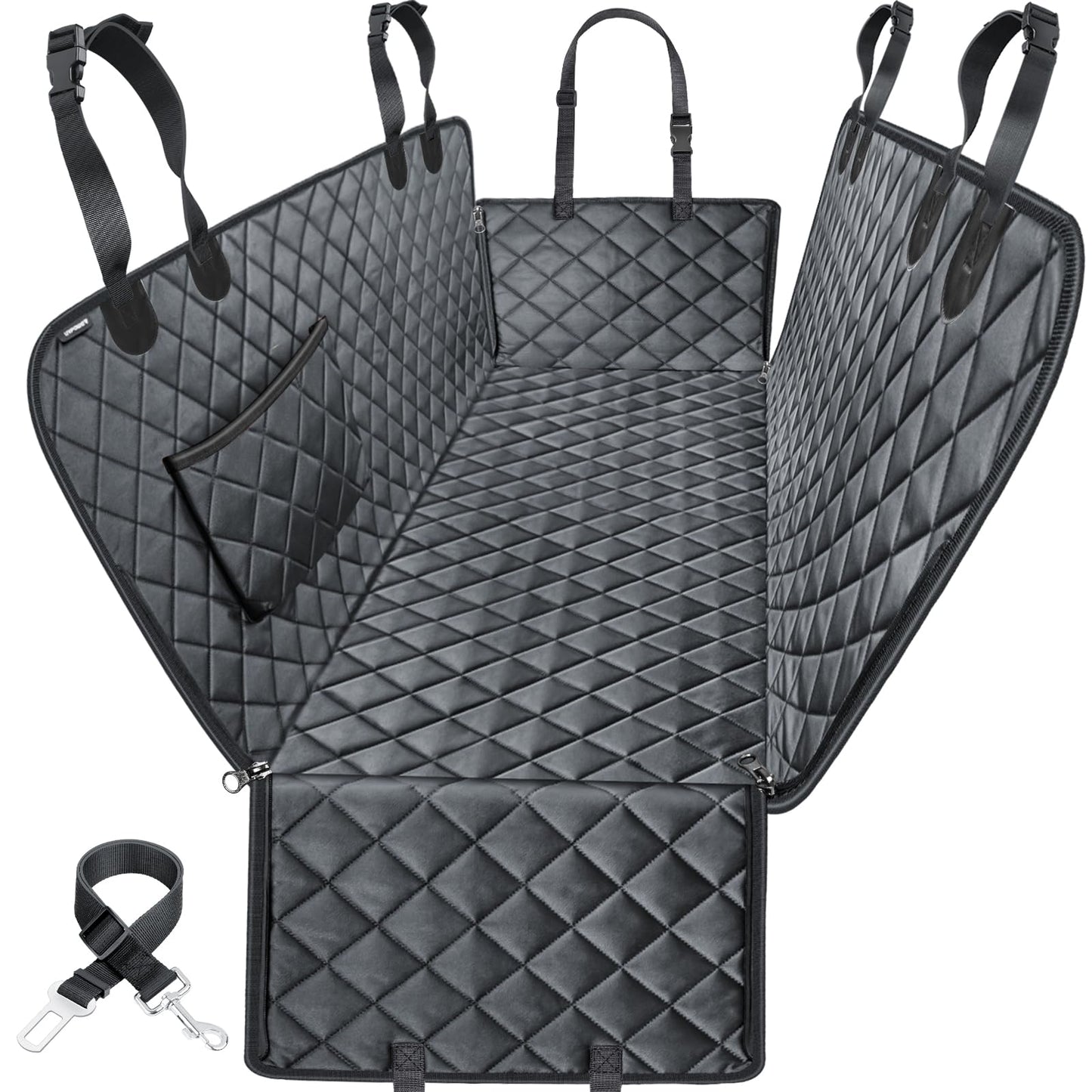 URPOWER Dog Car Seat Cover for Pets 100% Waterproof Seat Cover Hammock 600D Heavy Duty Scratch Proof Nonslip Durable Soft Back Seat Covers for Cars Trucks and SUVs