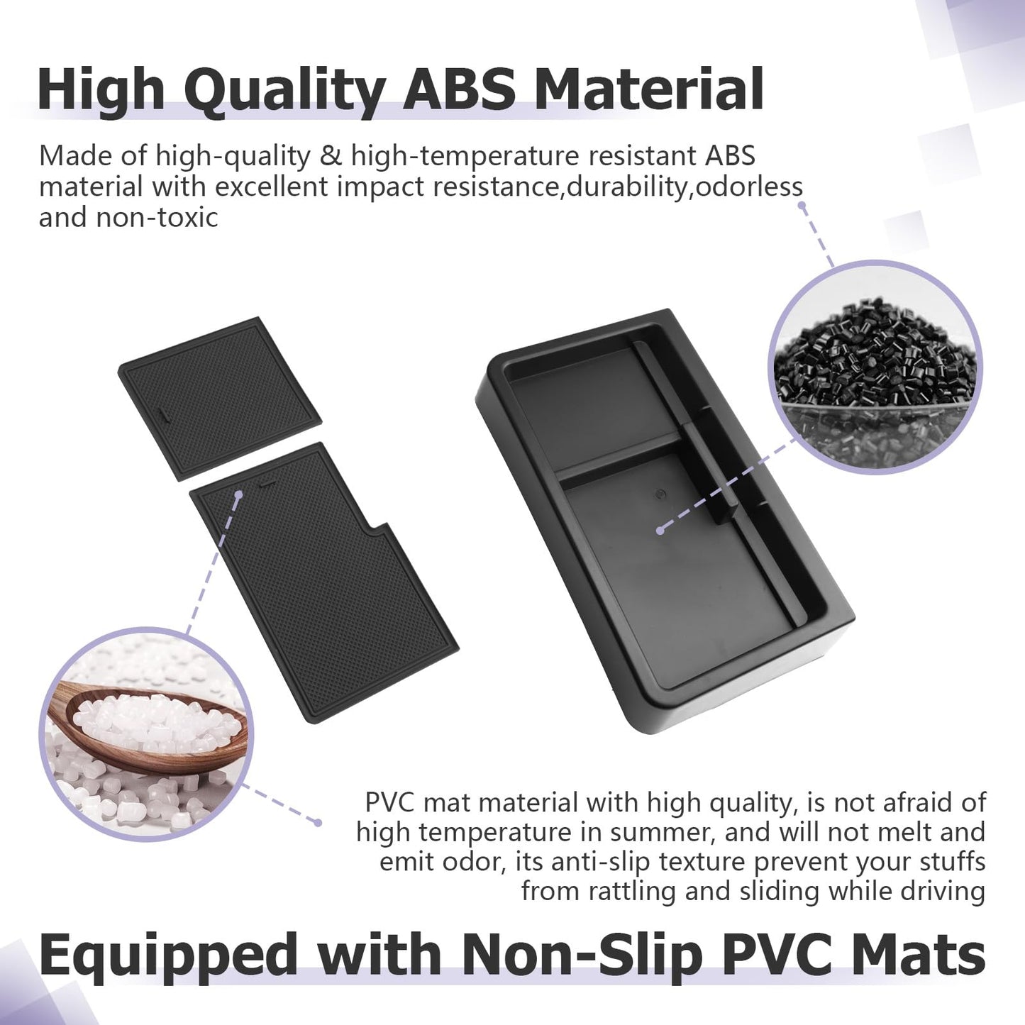 LUWU for 2022-2026 Rivian R1T/R1S Center Console Organizer Rivian Armrest Storage Armrest Organizer Insert Tray Rivian R1T/R1S Lower Console Organizer Storage Tray 2025 2026 Rivian R1T/R1S Accessories