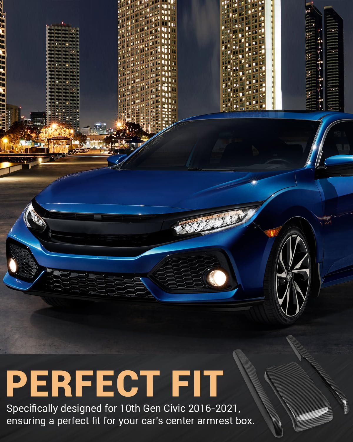 YEE PIN R1T Armrest Cover for Rivian R1T R1S Center Console Armrest Cover, for Rivian Center Cover with Side Pockets, for Rivian Armrest Cover for Rivian Arm Protector R1T R1S Accessories 2022-2025