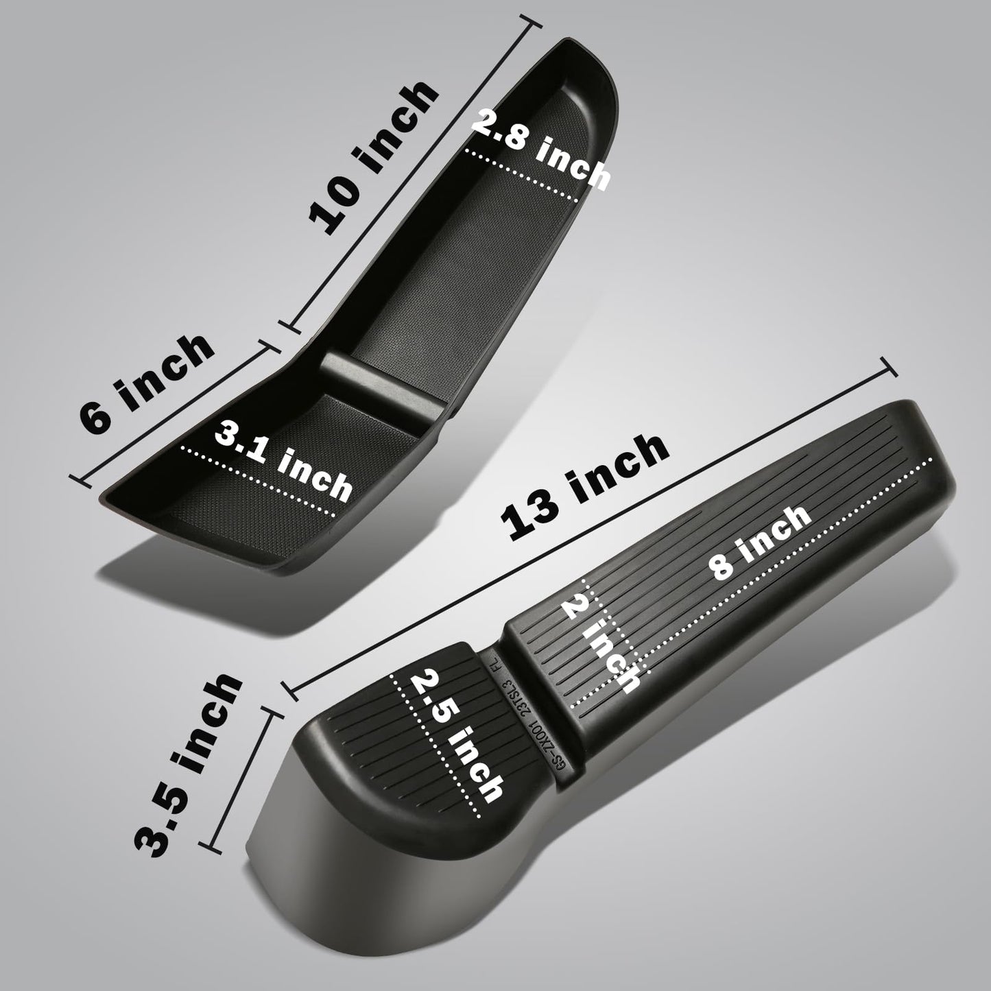 BestEvMod 4PCS Front & Rear Door Side Storage Organizer fit for Rivian R1T/R1S 2025 2026 Gen2 Interior Accessories Inner Door Handle Storage Box Insert Tray ABS Material Anti-Scratch