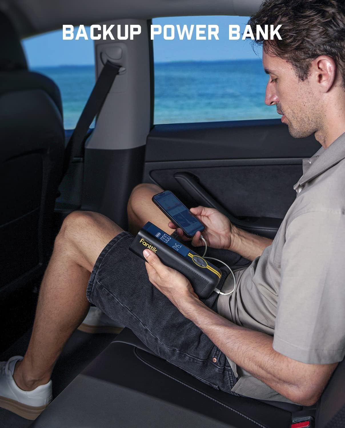 Fanttik X8 APEX EV Tire Inflator Portable Air Pump, 2X Faster Inflation, 150PSI Cordless Air Compressor with Powerful Battery, Fits Electric Cars, Cars, Motorcycles, Bikes, Balls