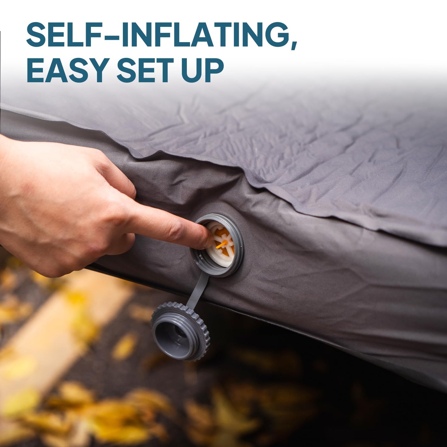 LOSTHORIZON Camping Air Mattress with Foam for Rivian R1S, Self Inflating Sleeping Pad with Air Pump, 4.5" Thick, R-Value 13