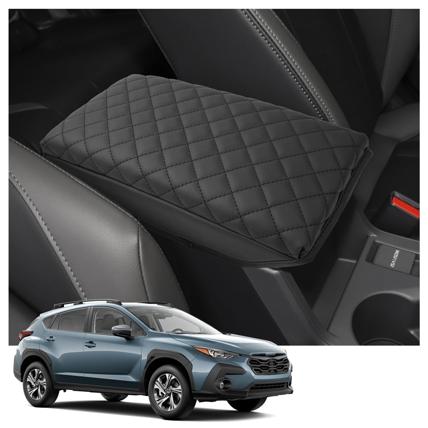 YEE PIN R1T Armrest Cover for Rivian R1T R1S Center Console Armrest Cover, for Rivian Center Cover with Side Pockets, for Rivian Armrest Cover for Rivian Arm Protector R1T R1S Accessories 2022-2025