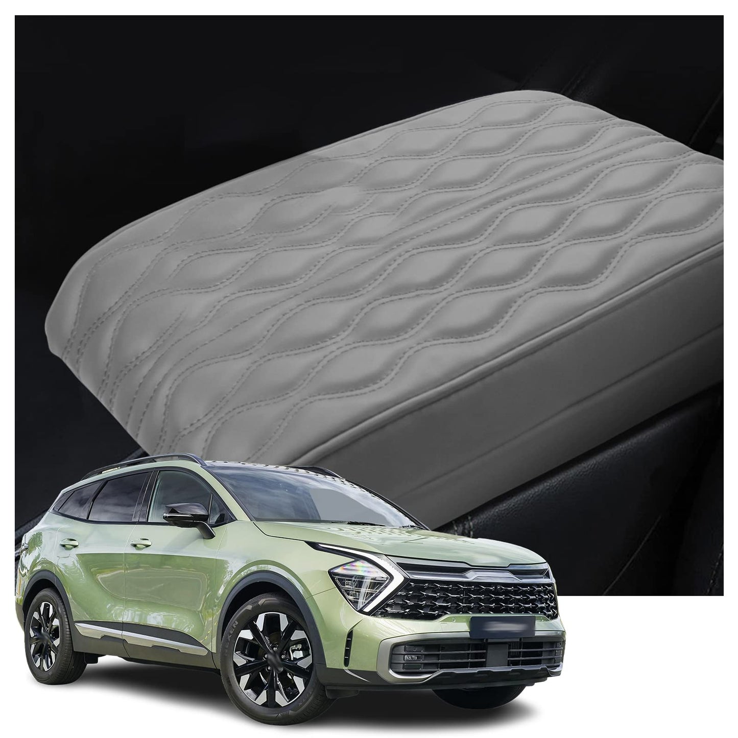 YEE PIN R1T Armrest Cover for Rivian R1T R1S Center Console Armrest Cover, for Rivian Center Cover with Side Pockets, for Rivian Armrest Cover for Rivian Arm Protector R1T R1S Accessories 2022-2025