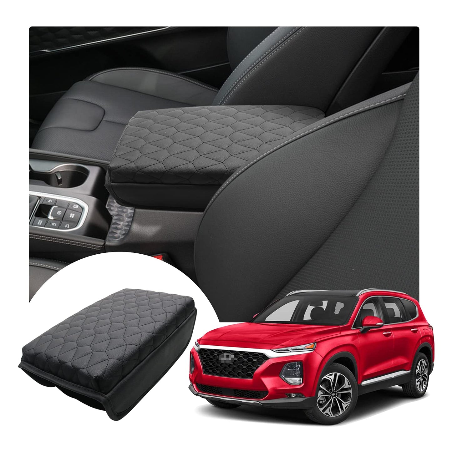 YEE PIN R1T Armrest Cover for Rivian R1T R1S Center Console Armrest Cover, for Rivian Center Cover with Side Pockets, for Rivian Armrest Cover for Rivian Arm Protector R1T R1S Accessories 2022-2025