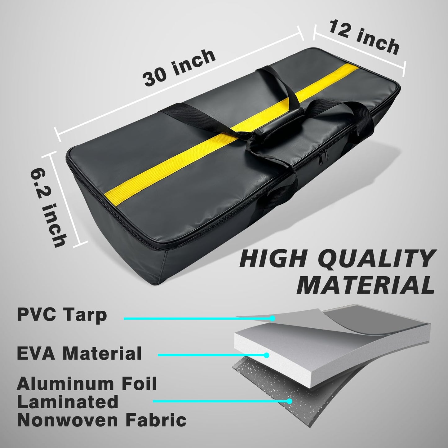 BestEvMod Compatible with Rivian R1T R1S Frunk Insulated Cooler Bag Waterproof Front Trunk Lower Deck Organizer Premium Leakproof Heavy Duty Bags with 3 Adjustable compartments 2022-2024 Accessories