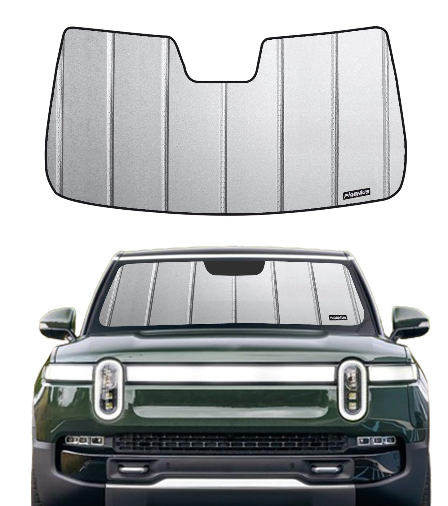 Windshield Sunshade for Rivian R1S/R1T 2022-2024, Custom Front Window Shade - Safeguard