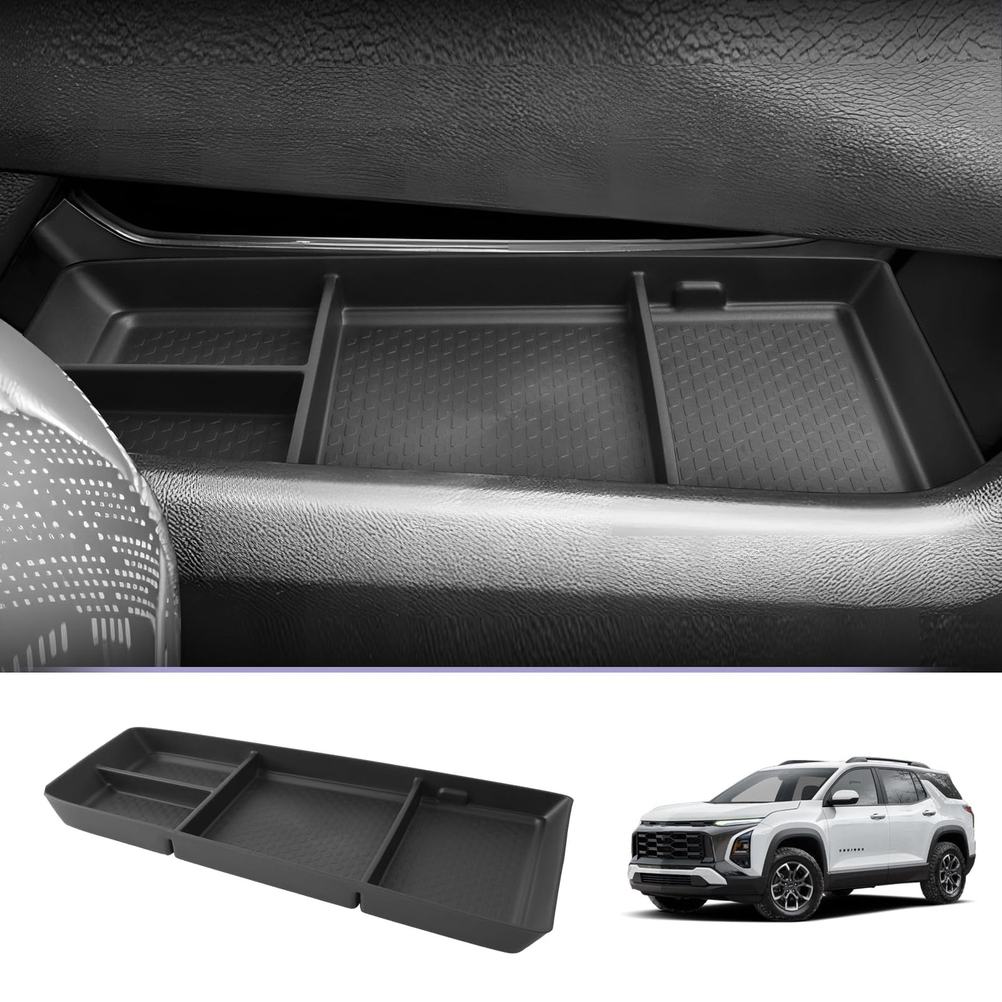 LUWU for 2022-2026 Rivian R1T/R1S Center Console Organizer Rivian Armrest Storage Armrest Organizer Insert Tray Rivian R1T/R1S Lower Console Organizer Storage Tray 2025 2026 Rivian R1T/R1S Accessories