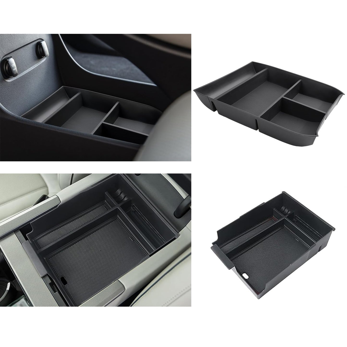 LUWU for 2022-2026 Rivian R1T/R1S Center Console Organizer Rivian Armrest Storage Armrest Organizer Insert Tray Rivian R1T/R1S Lower Console Organizer Storage Tray 2025 2026 Rivian R1T/R1S Accessories