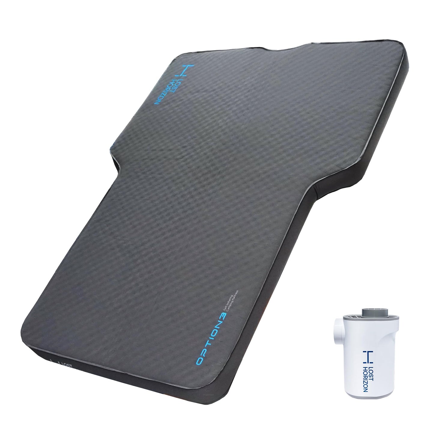 LOSTHORIZON Camping Air Mattress with Foam for Rivian R1S, Self Inflating Sleeping Pad with Air Pump, 4.5" Thick, R-Value 13