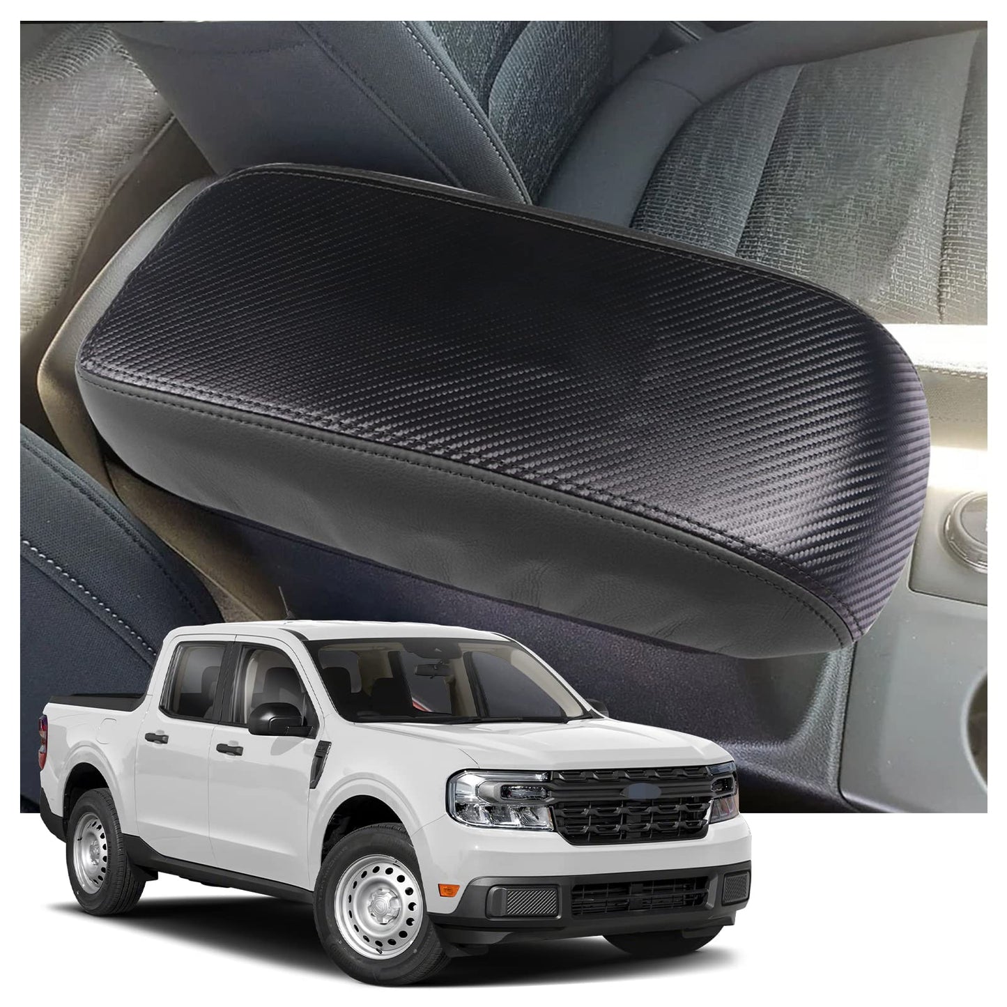 YEE PIN R1T Armrest Cover for Rivian R1T R1S Center Console Armrest Cover, for Rivian Center Cover with Side Pockets, for Rivian Armrest Cover for Rivian Arm Protector R1T R1S Accessories 2022-2025