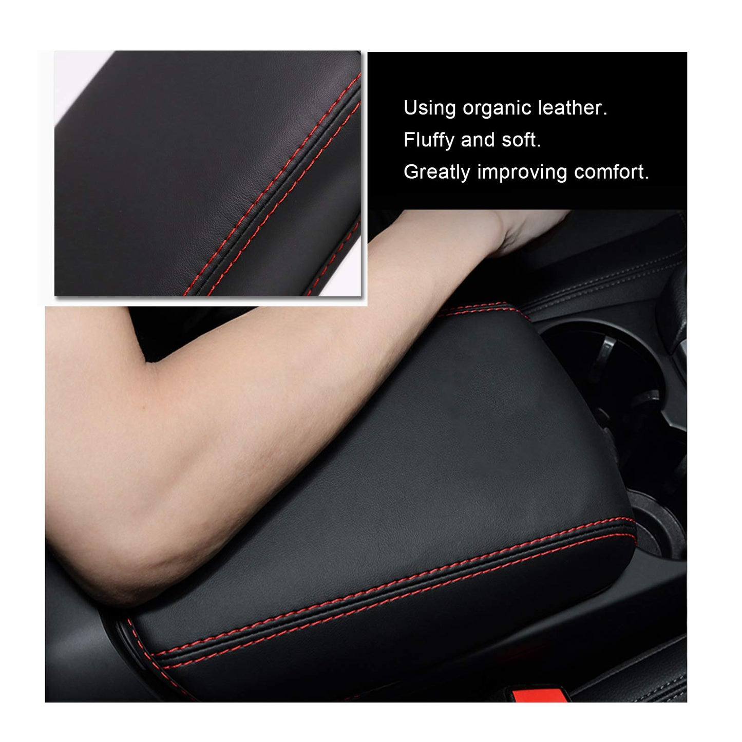 YEE PIN R1T Armrest Cover for Rivian R1T R1S Center Console Armrest Cover, for Rivian Center Cover with Side Pockets, for Rivian Armrest Cover for Rivian Arm Protector R1T R1S Accessories 2022-2025