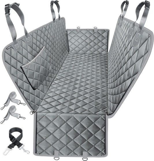 URPOWER Dog Car Seat Cover for Pets 100% Waterproof Seat Cover Hammock 600D Heavy Duty Scratch Proof Nonslip Durable Soft Back Seat Covers for Cars Trucks and SUVs