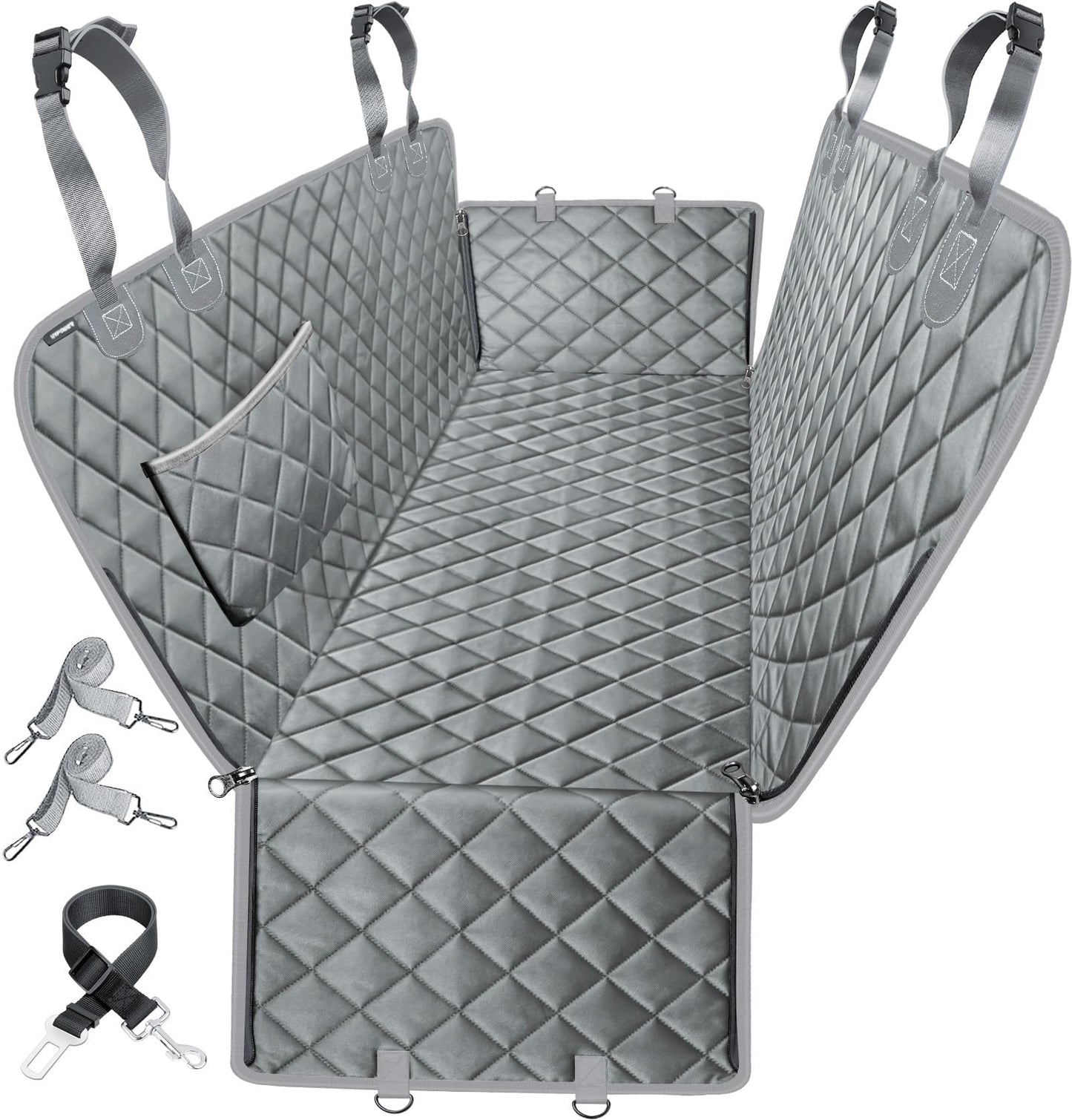 URPOWER Dog Car Seat Cover for Pets 100% Waterproof Seat Cover Hammock 600D Heavy Duty Scratch Proof Nonslip Durable Soft Back Seat Covers for Cars Trucks and SUVs