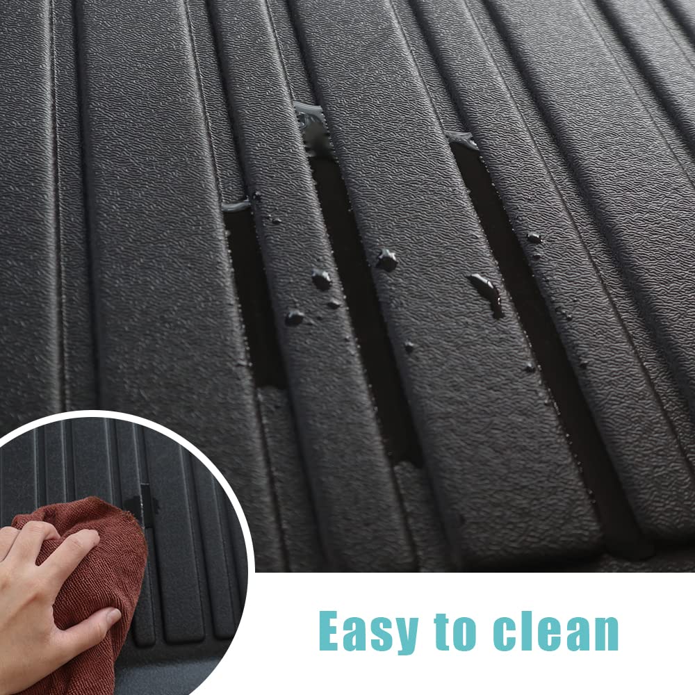 BestEvMod Compatible with Rivian R1S All Weather Cargo Liners Frunk Mat&Floor Liners&Trunk Mat Set Anti-Slip 3D Pattern TPE Waterproof Non-Slip 2022-2024 Accessories (R1S-Frunk+Floor+Trunk)