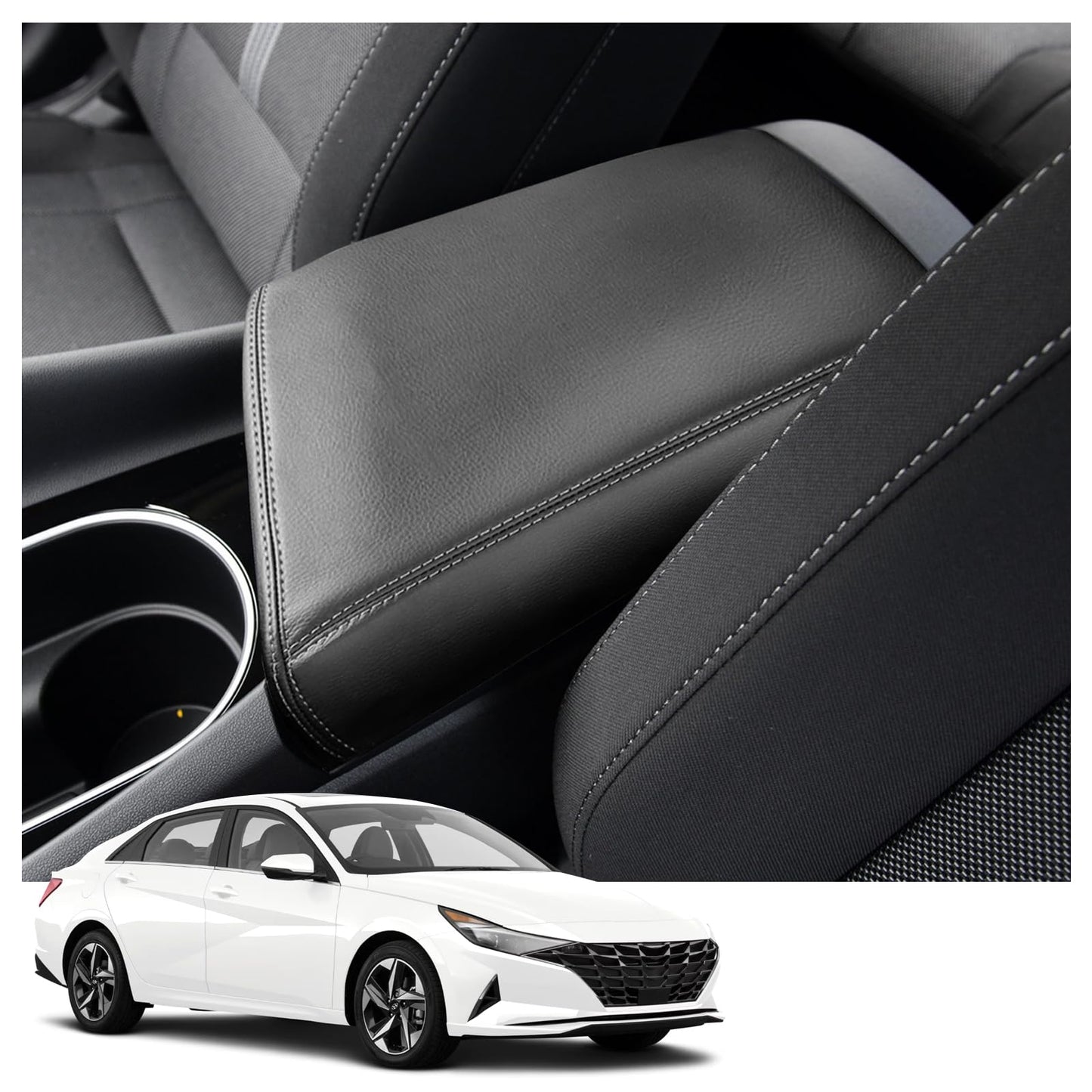 YEE PIN R1T Armrest Cover for Rivian R1T R1S Center Console Armrest Cover, for Rivian Center Cover with Side Pockets, for Rivian Armrest Cover for Rivian Arm Protector R1T R1S Accessories 2022-2025