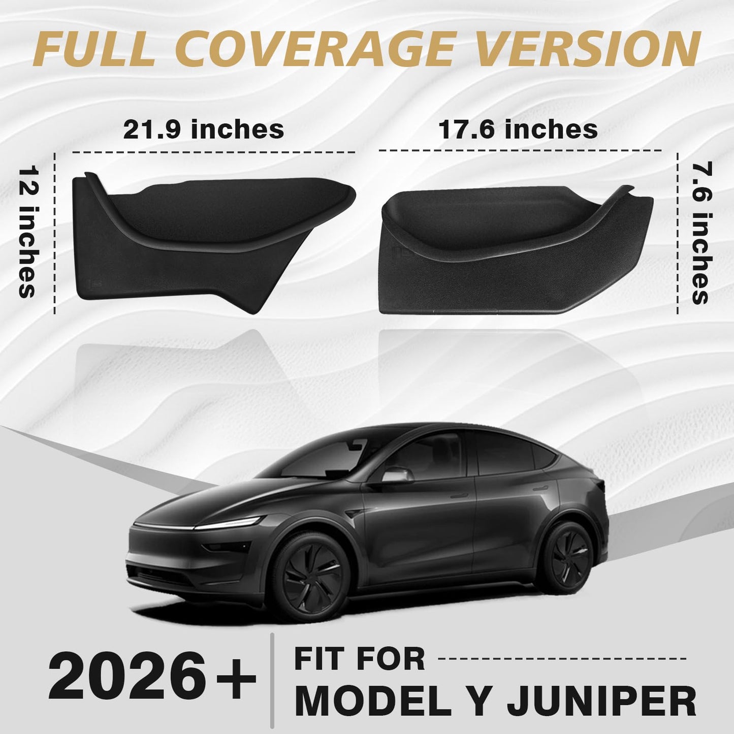 BestEvMod 4PCS Front & Rear Door Side Storage Organizer fit for Rivian R1T/R1S 2025 2026 Gen2 Interior Accessories Inner Door Handle Storage Box Insert Tray ABS Material Anti-Scratch