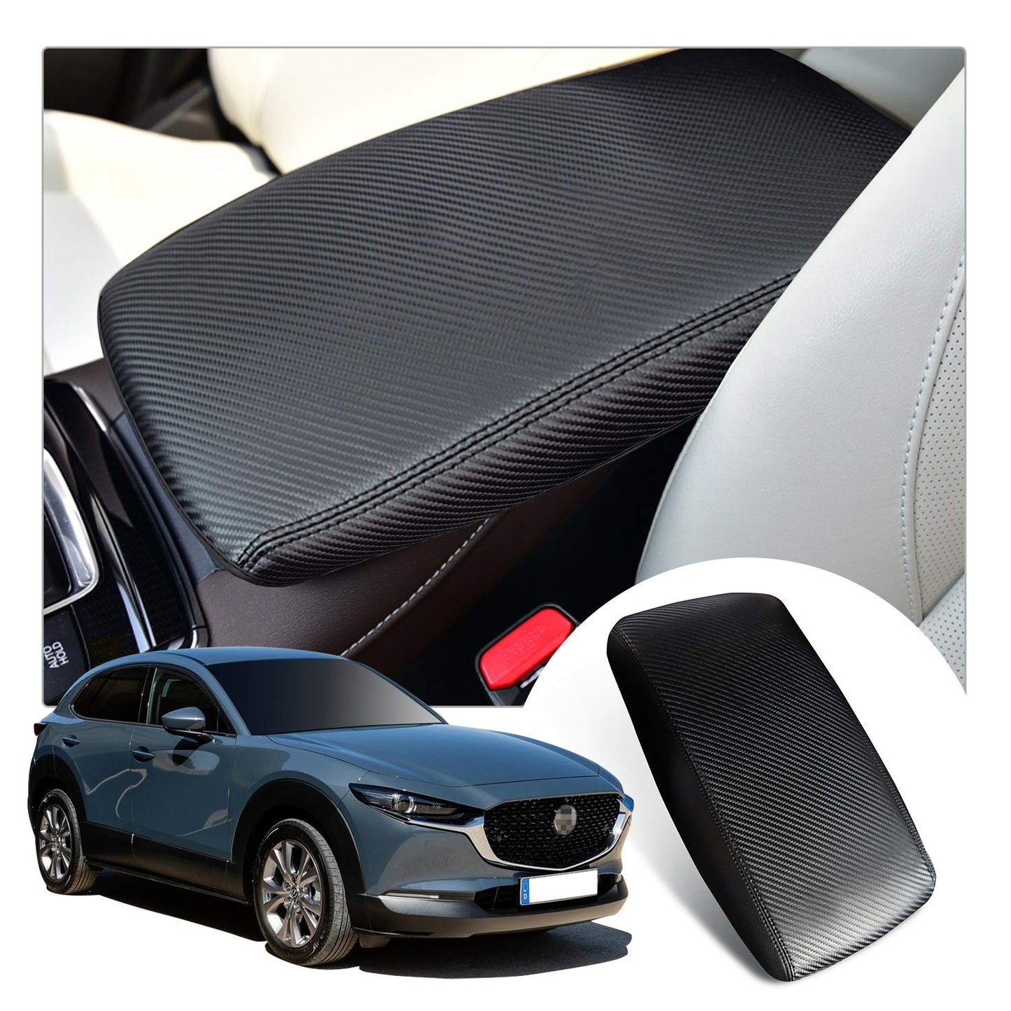 YEE PIN R1T Armrest Cover for Rivian R1T R1S Center Console Armrest Cover, for Rivian Center Cover with Side Pockets, for Rivian Armrest Cover for Rivian Arm Protector R1T R1S Accessories 2022-2025