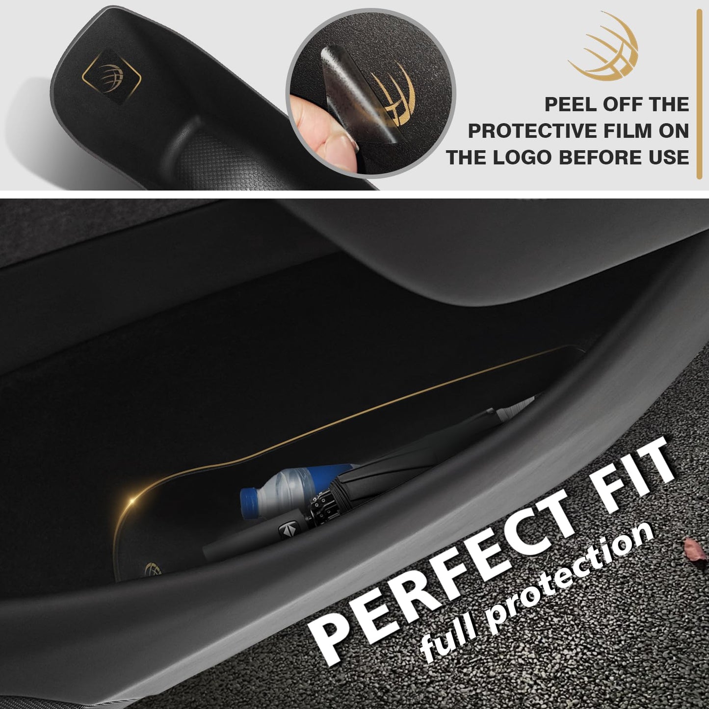 BestEvMod 4PCS Front & Rear Door Side Storage Organizer fit for Rivian R1T/R1S 2025 2026 Gen2 Interior Accessories Inner Door Handle Storage Box Insert Tray ABS Material Anti-Scratch