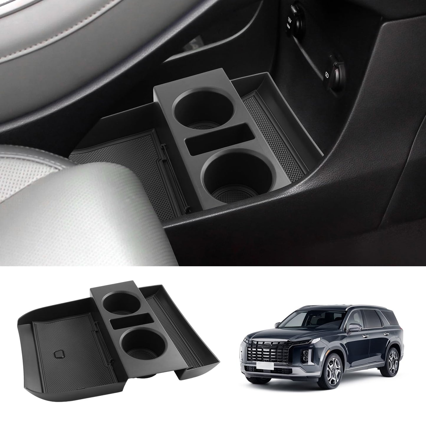 LUWU for 2022-2026 Rivian R1T/R1S Center Console Organizer Rivian Armrest Storage Armrest Organizer Insert Tray Rivian R1T/R1S Lower Console Organizer Storage Tray 2025 2026 Rivian R1T/R1S Accessories