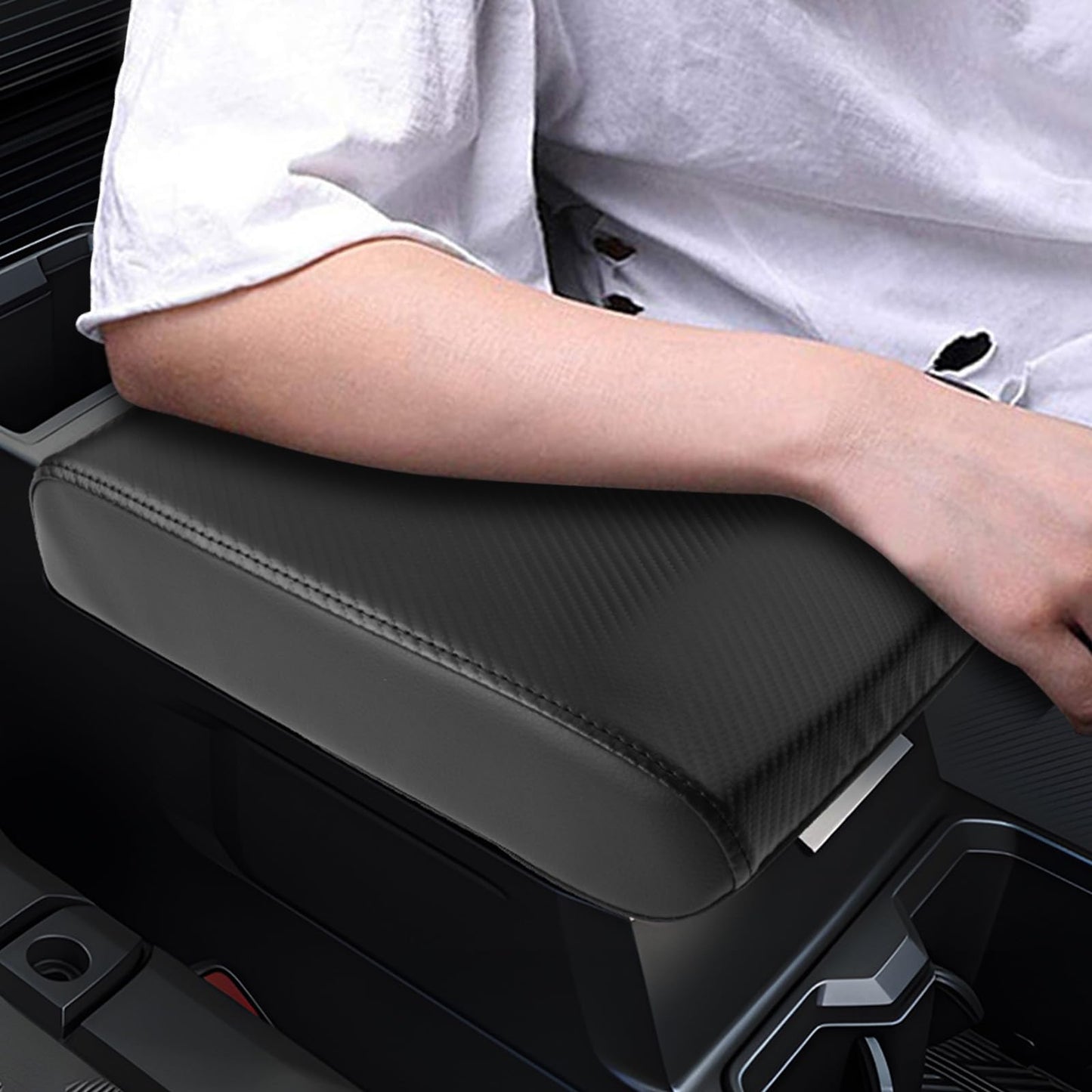 YEE PIN R1T Armrest Cover for Rivian R1T R1S Center Console Armrest Cover, for Rivian Center Cover with Side Pockets, for Rivian Armrest Cover for Rivian Arm Protector R1T R1S Accessories 2022-2025