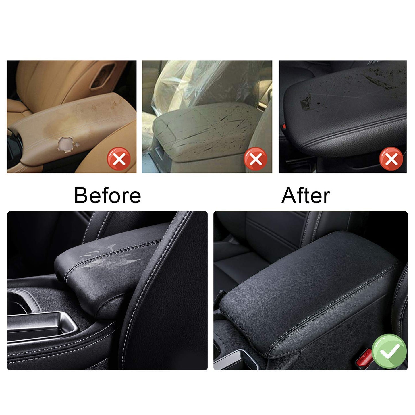 YEE PIN R1T Armrest Cover for Rivian R1T R1S Center Console Armrest Cover, for Rivian Center Cover with Side Pockets, for Rivian Armrest Cover for Rivian Arm Protector R1T R1S Accessories 2022-2025