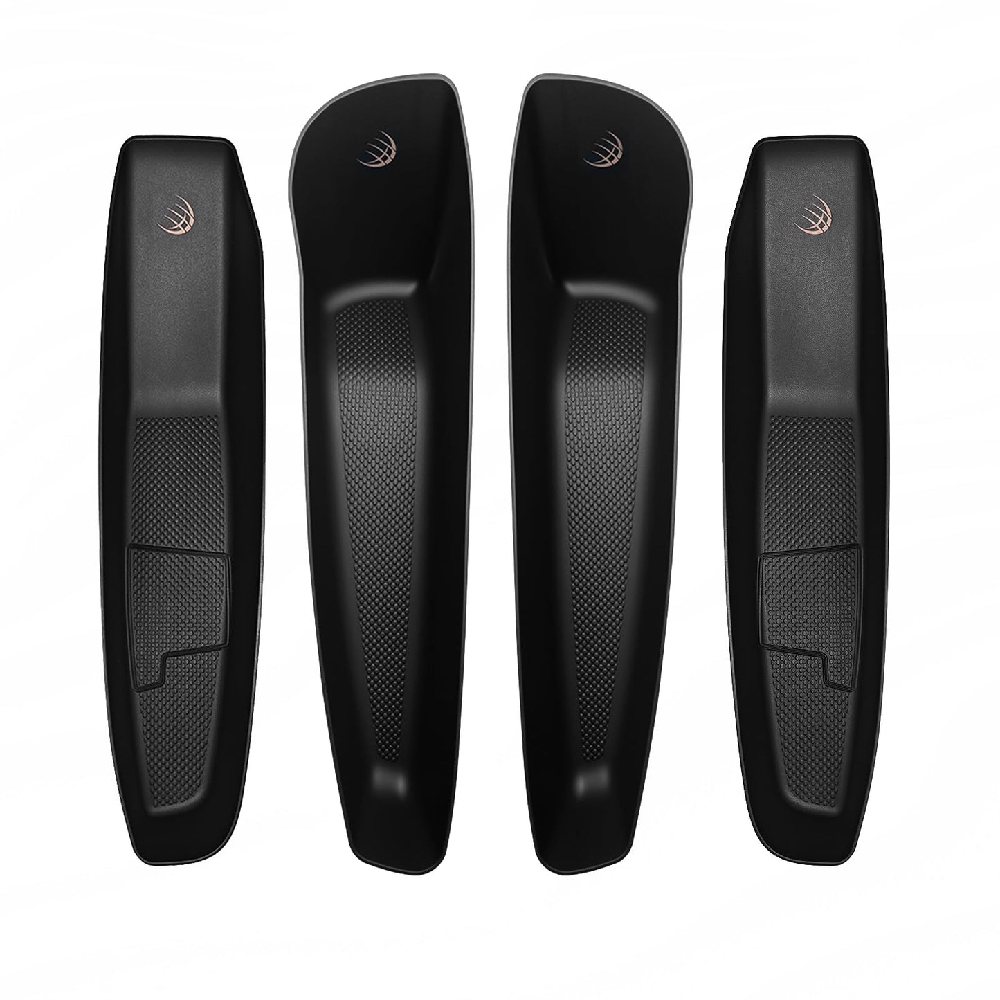 BestEvMod 4PCS Front & Rear Door Side Storage Organizer fit for Rivian R1T/R1S 2025 2026 Gen2 Interior Accessories Inner Door Handle Storage Box Insert Tray ABS Material Anti-Scratch